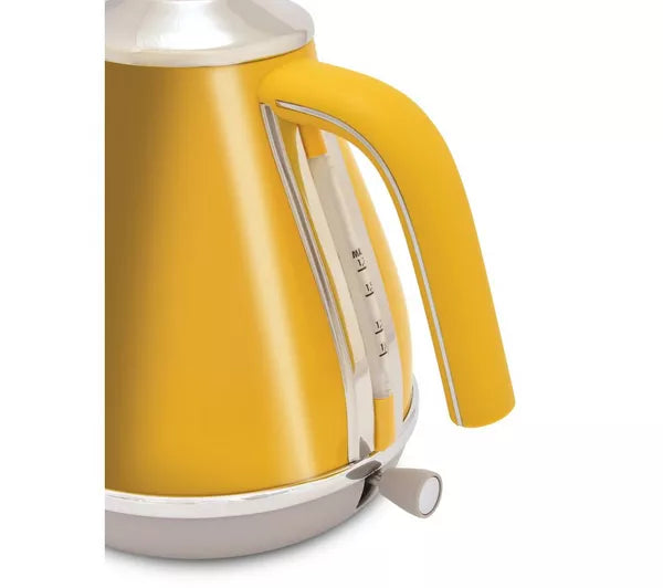 DELONGHI Icona Capitals KBOC3001.Y Jug Kettle - Yellow