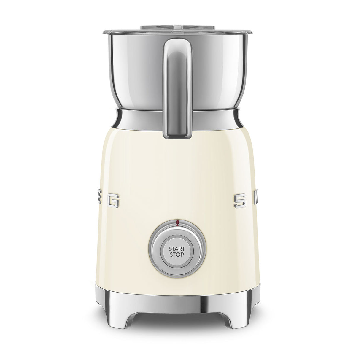 Smeg MFF11CRUK cream milk frother – side view