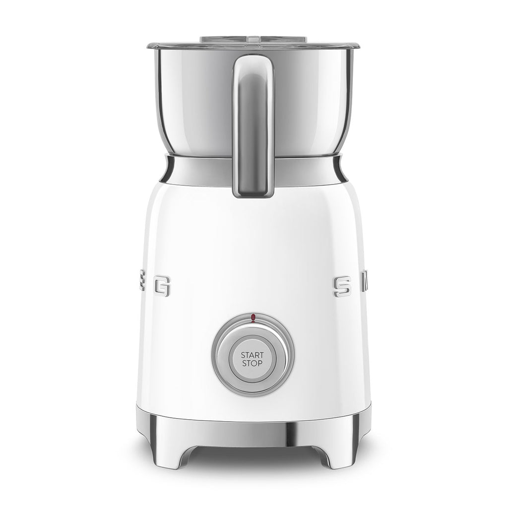 Smeg MFF11WHUK white milk frother – side view