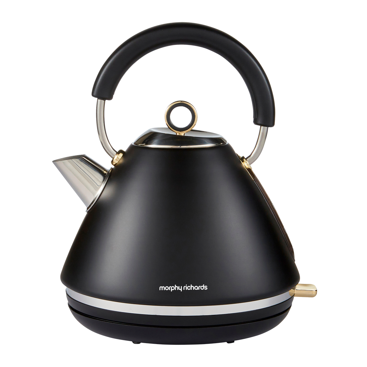 Morphy Richards Accents Gold Pyramid Kettle - Black