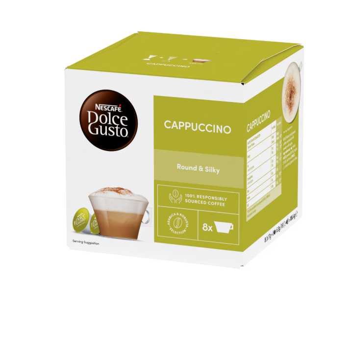 Nescafe Dolce Gusto Cappuccino Coffee Pods 16pk | Capsules UK