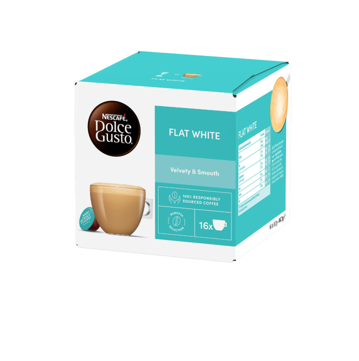 Nescafe Dolce Gusto Flat White Coffee Pods 16pk | Capsules UK
