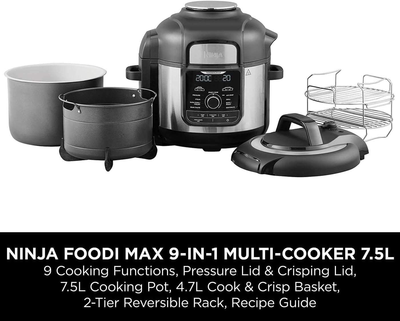 Ninja Foodi MAX OP500UK 7.5L 9-in-1 Multi-Cooker product view