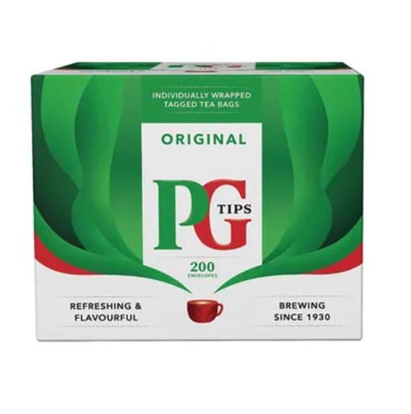 PG Tips Tea Bags Enveloped 200 Pack | Individually Wrapped UK