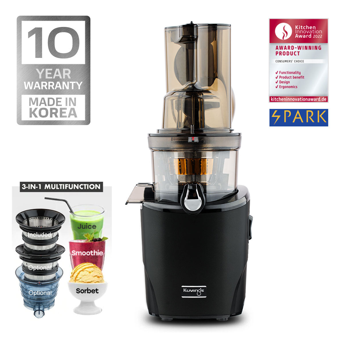 Kuvings REVO830S Whole Slow Juicer - Gun Metal