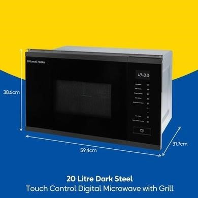 Russell Hobbs RHBM2002DS Built-In 20L Microwave and Grill Black