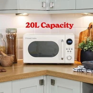 Russell Hobbs RHM2044C Retro 20L Solo Microwave Cream