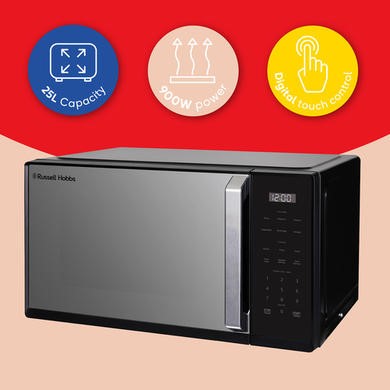 Russell Hobbs RHMT2512B 25L 900W Digital Microwave - Black product detail