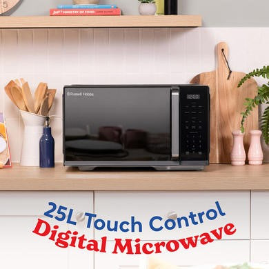 Russell Hobbs RHMT2512B 25L 900W Digital Microwave - Black gallery image