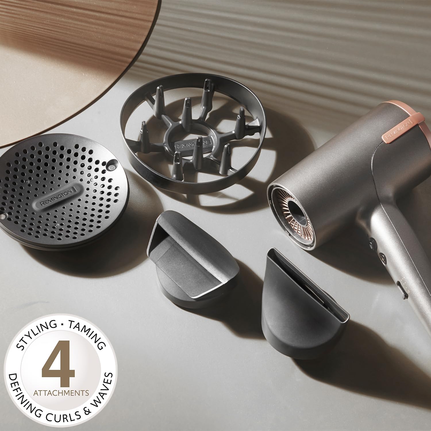 Remington ONE Dry & Style Hair Dryer with Diffuser and Flyaway Attachment D6077