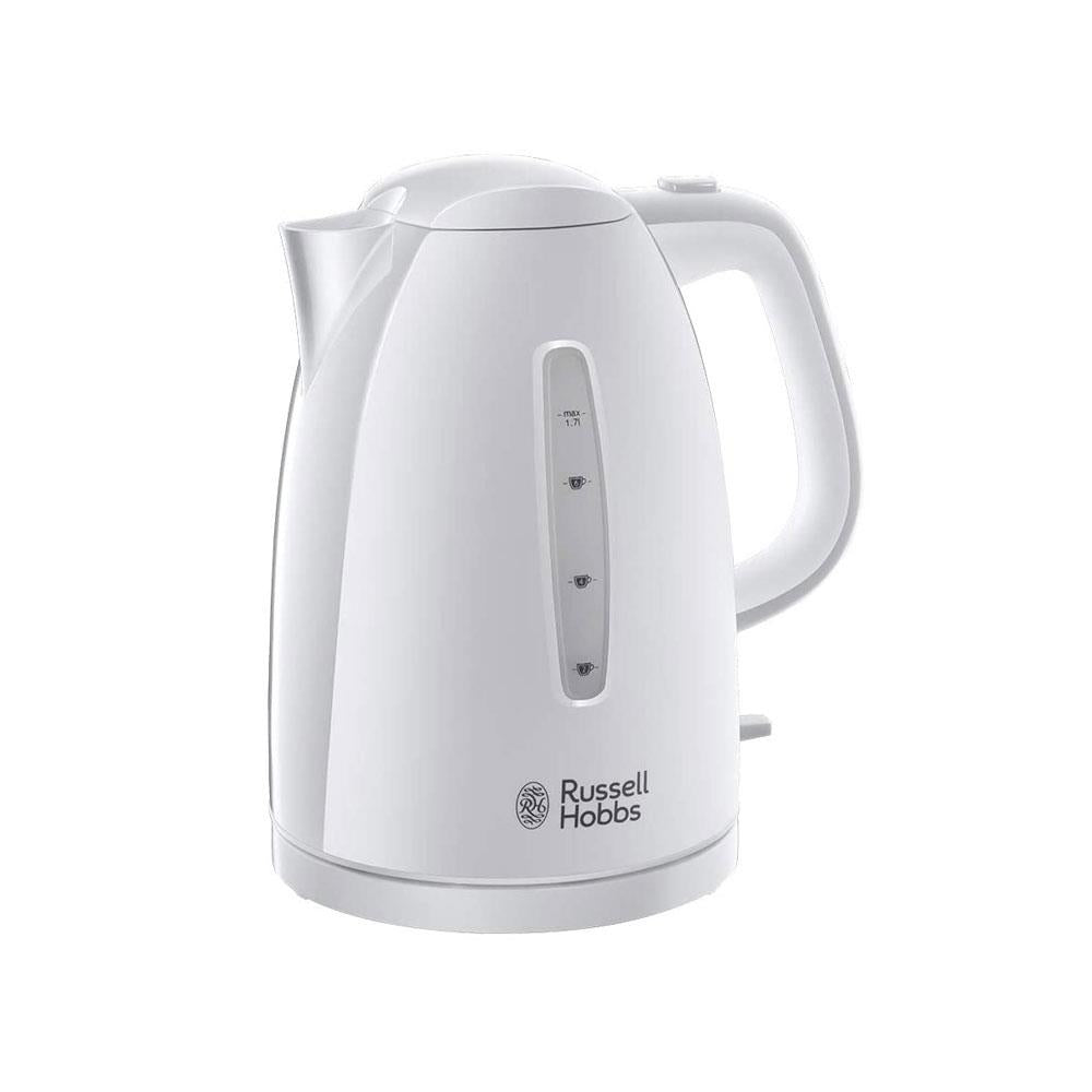 Russell Hobbs Textures White Kettle 1.7L | Plastic Kettle UK