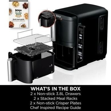 Ninja Double Stack SL300UK 7.6L Dual Air Fryer - Grey