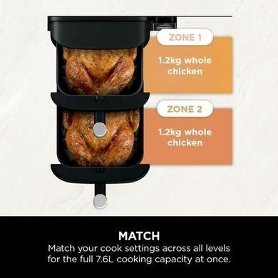 Ninja Double Stack SL300UK 7.6L Dual Air Fryer - Grey