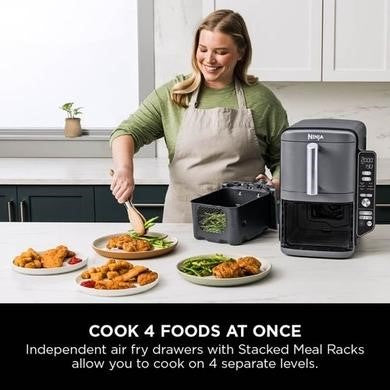 Ninja Double Stack XL SL400UK 9.5L Dual Air Fryer - Grey