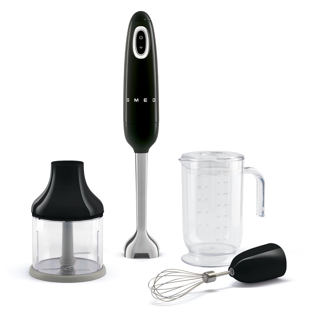 Smeg Black Hand Blender HBF03BLUK | 3-in-1 Stick Blender UK