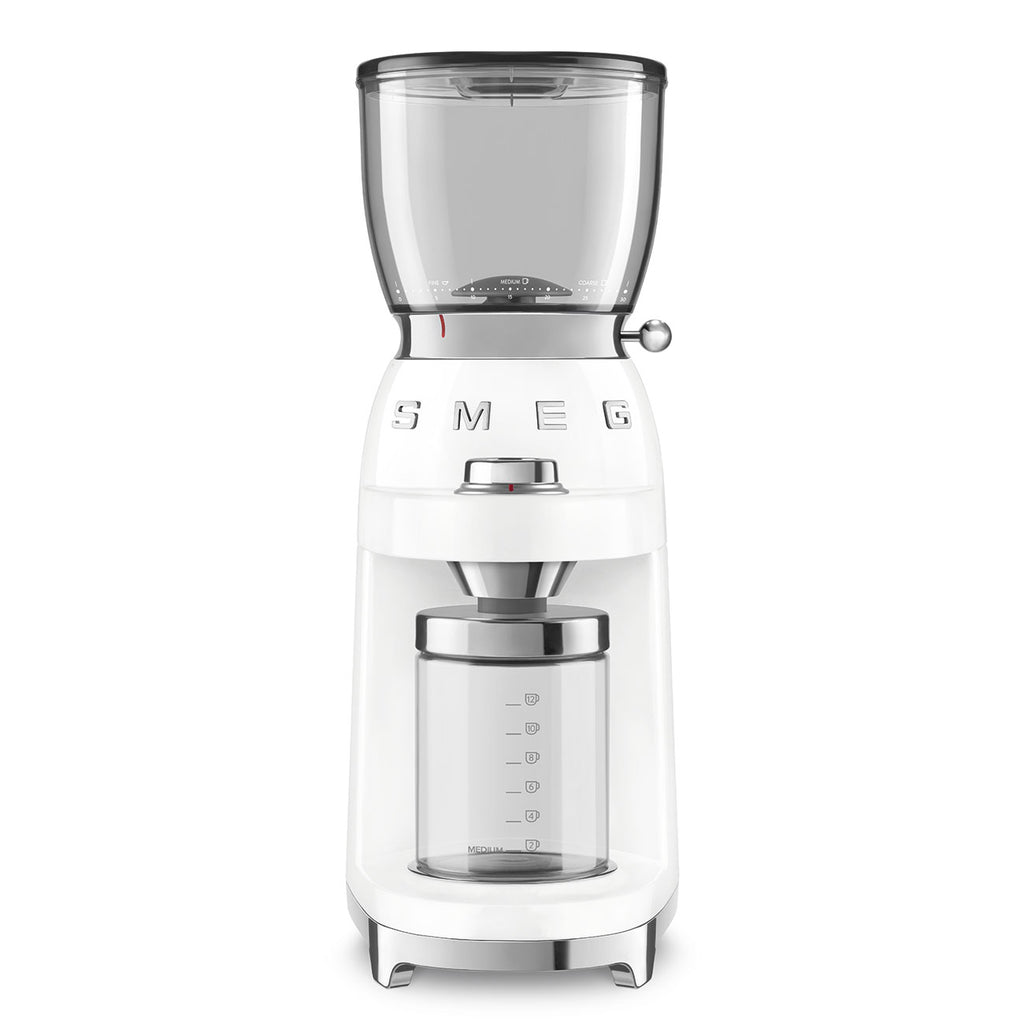 Smeg White Coffee Grinder CGF11WHUK | 50's Retro Grinder UK
