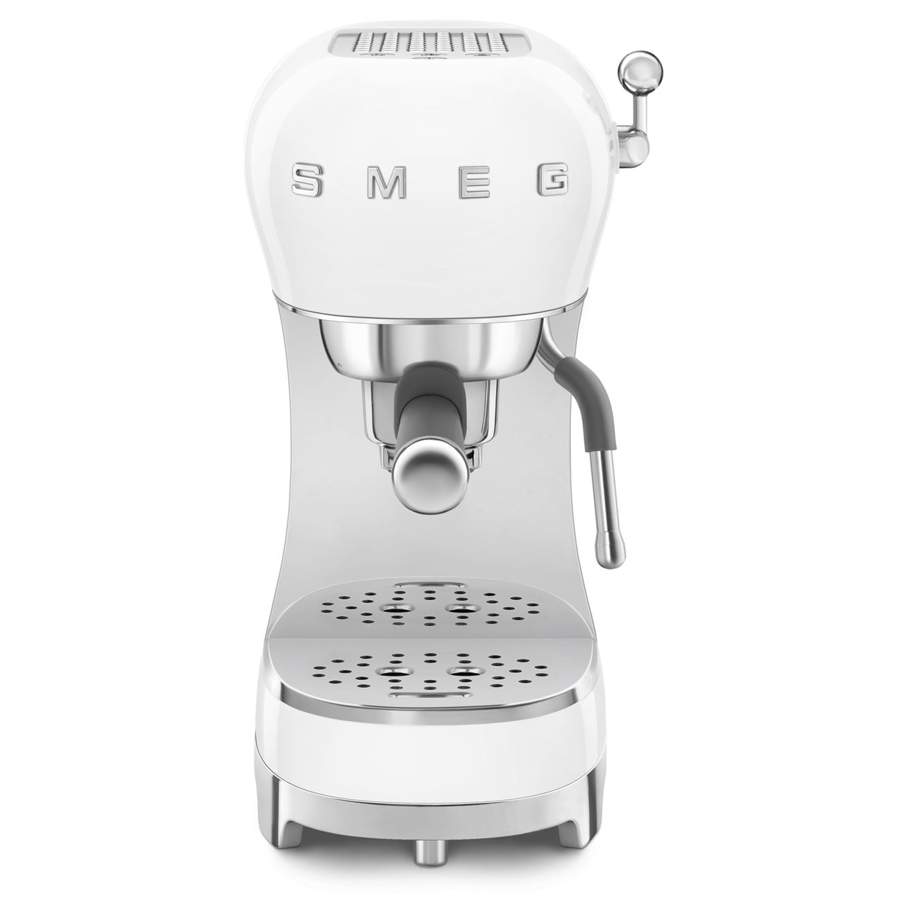  Smeg White Espresso Machine ECF02WHUK | 50's Retro Coffee Maker UK