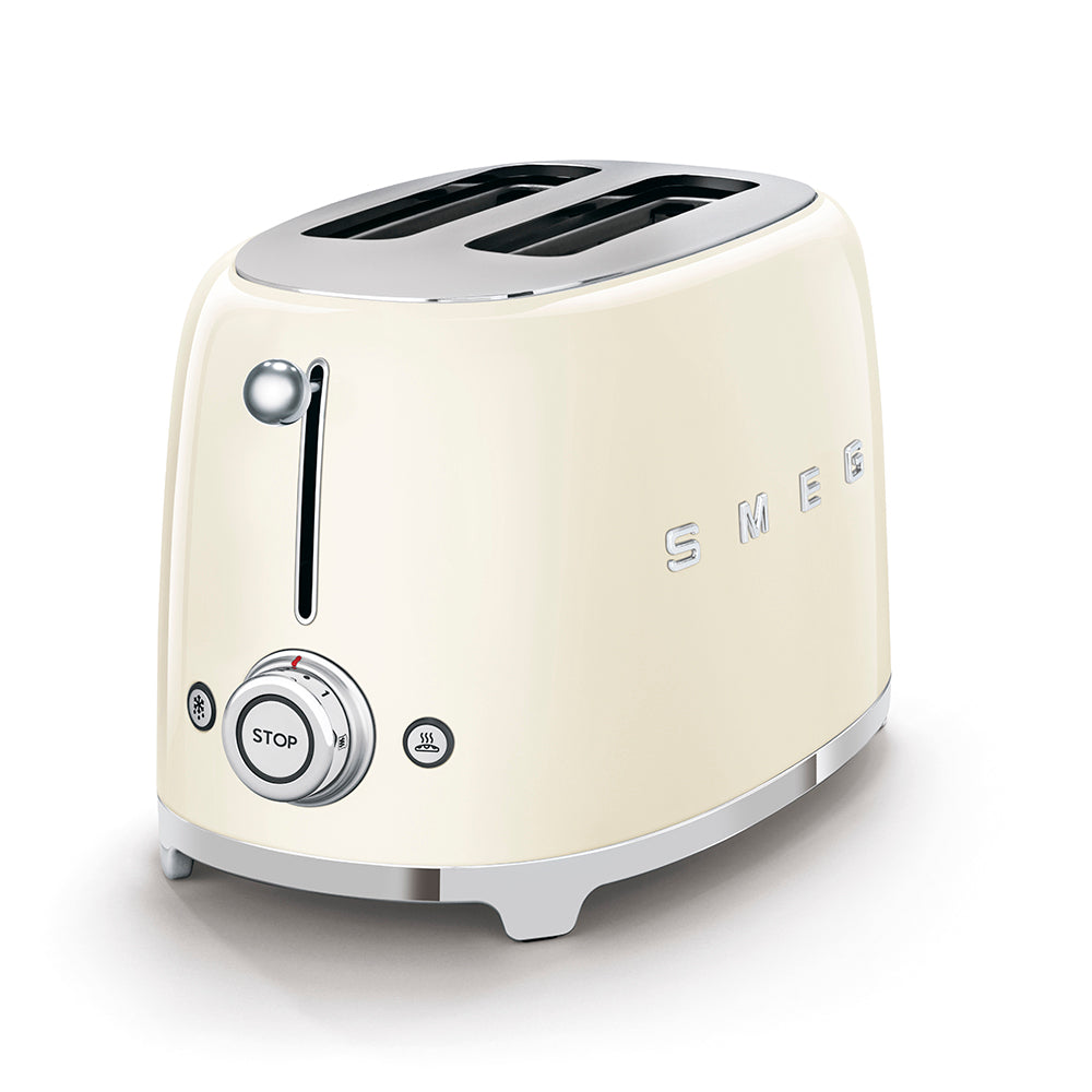 Smeg Gloss Cream Toaster 2Slice 50's Style  TSF01CRUK