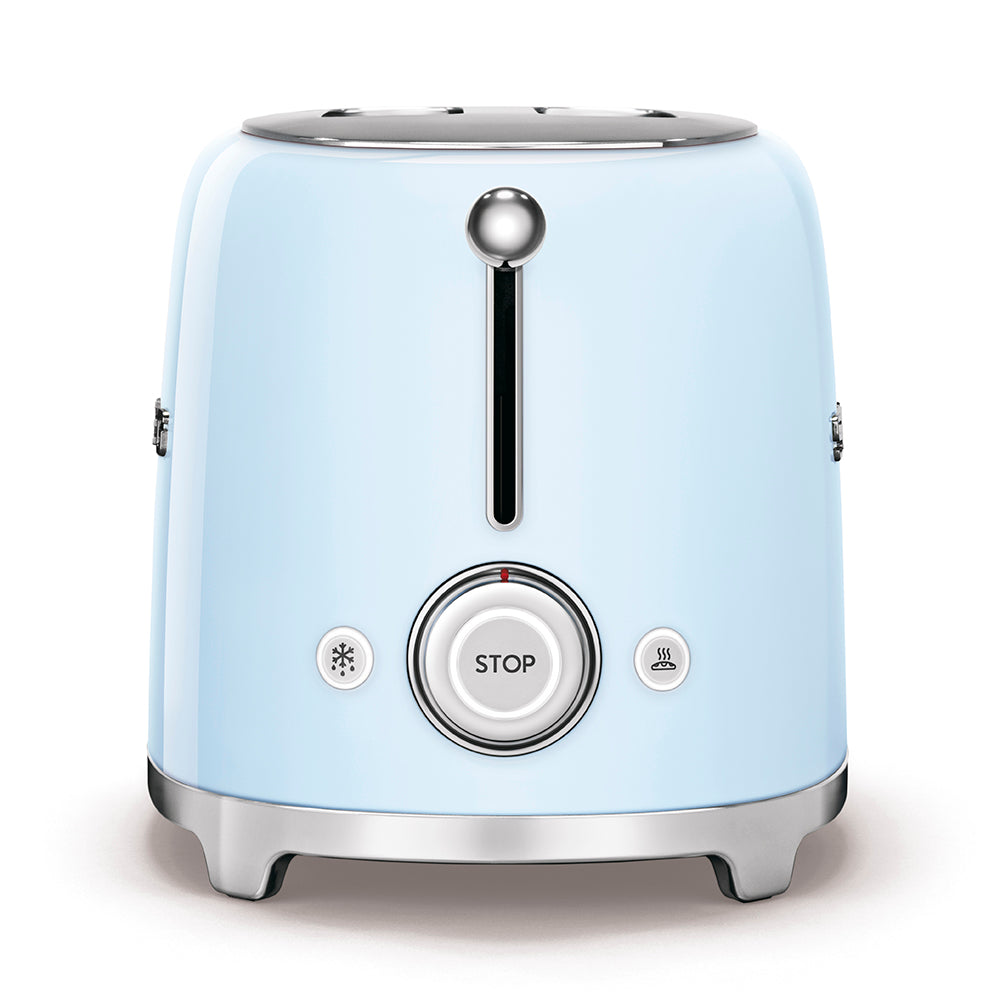 Smeg Gloss Pastel Blue Toaster 2slice 50's Style  TSF01PBUK