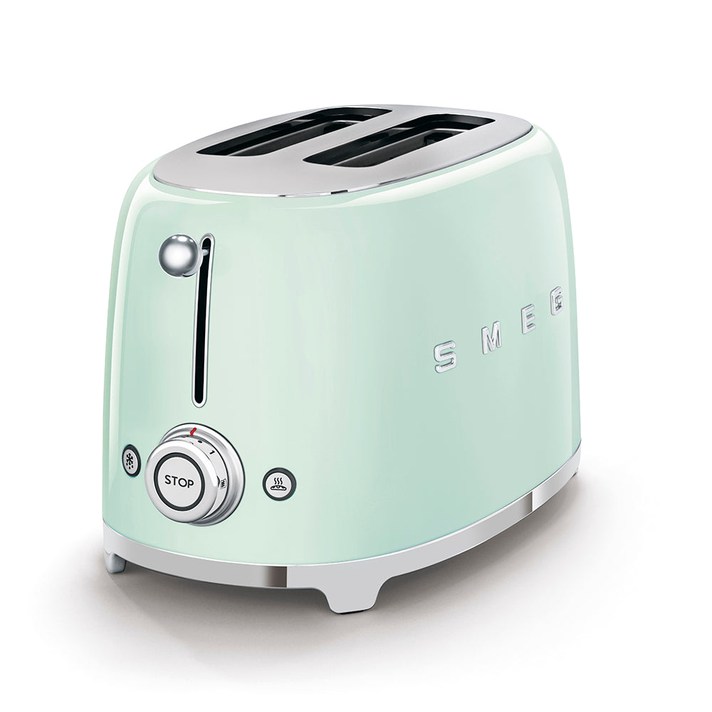 Smeg Gloss Pastel Green Toaster 2silce 50's Style TSF01PGUK