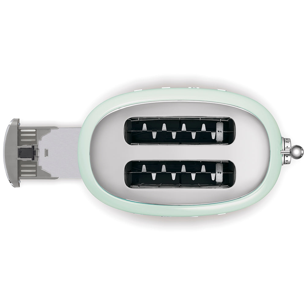 Smeg Gloss Pastel Green Toaster 2silce 50's Style TSF01PGUK