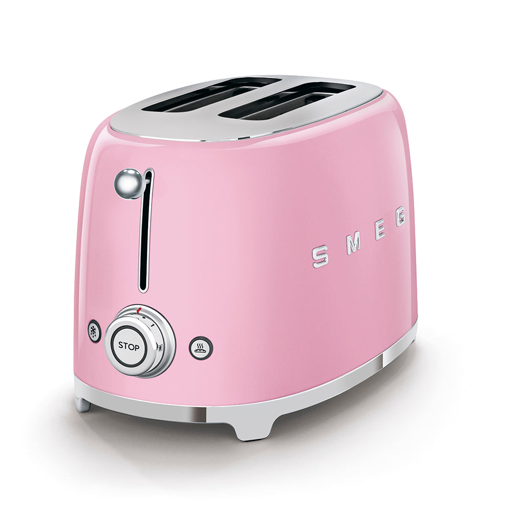 Smeg Gloss Pink Toaster 2slice 50's Style TSF01PKUK