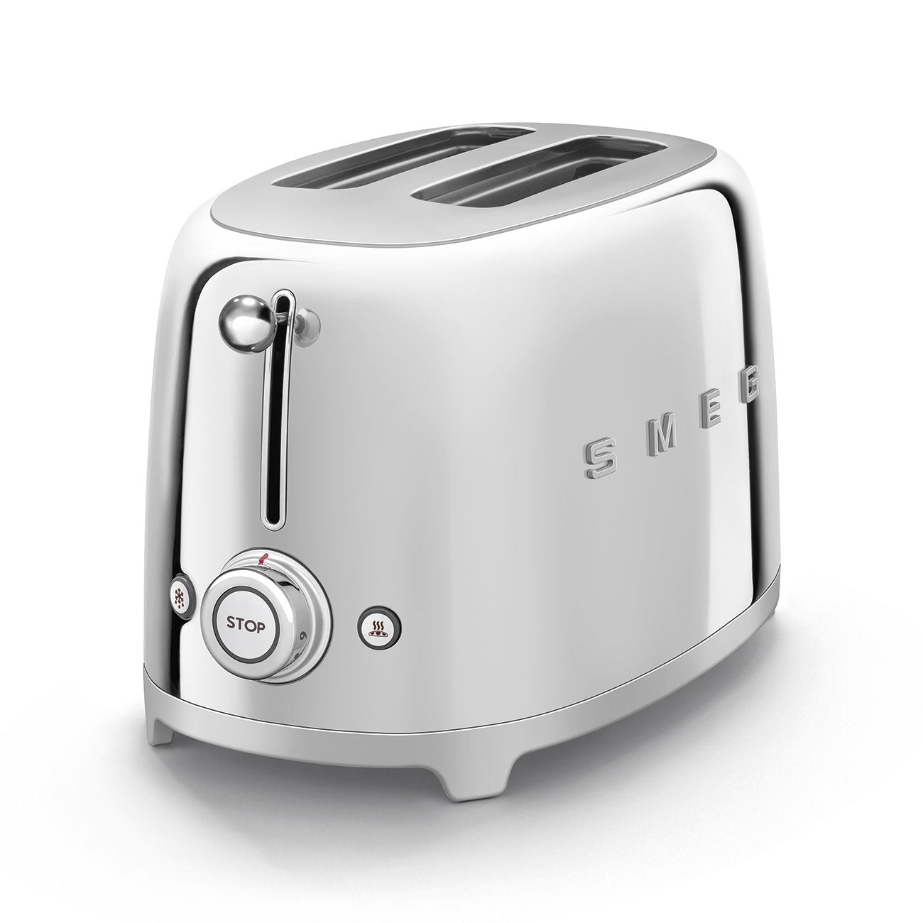 Smeg Gloss Steel Toaster 2Slice 50's Style TSF01SSUK