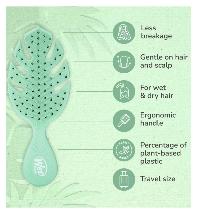 Wet Brush Go Green Mini Detangler - Green Hairbrush