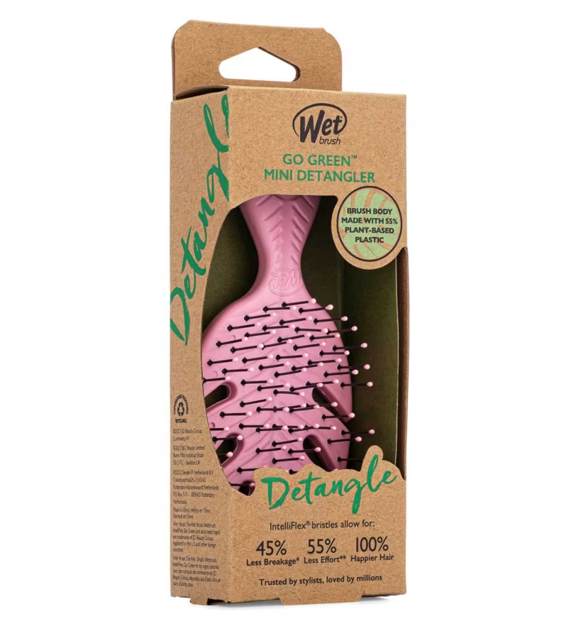 Wet Brush Go Green Mini Detangler - Pink Hairbrush