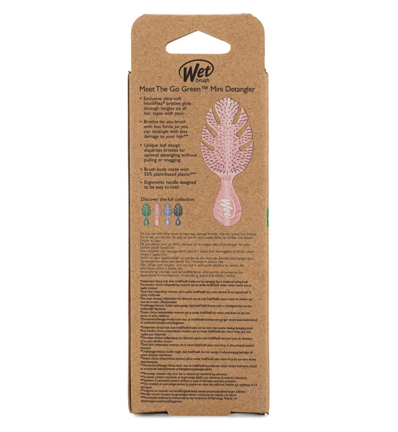 Wet Brush Go Green Mini Detangler - Pink Hairbrush