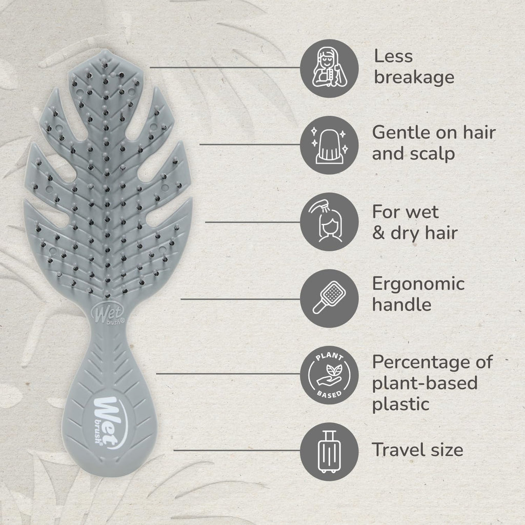 Wet Brush Go Green Mini Detangler - Grey Hairbrush