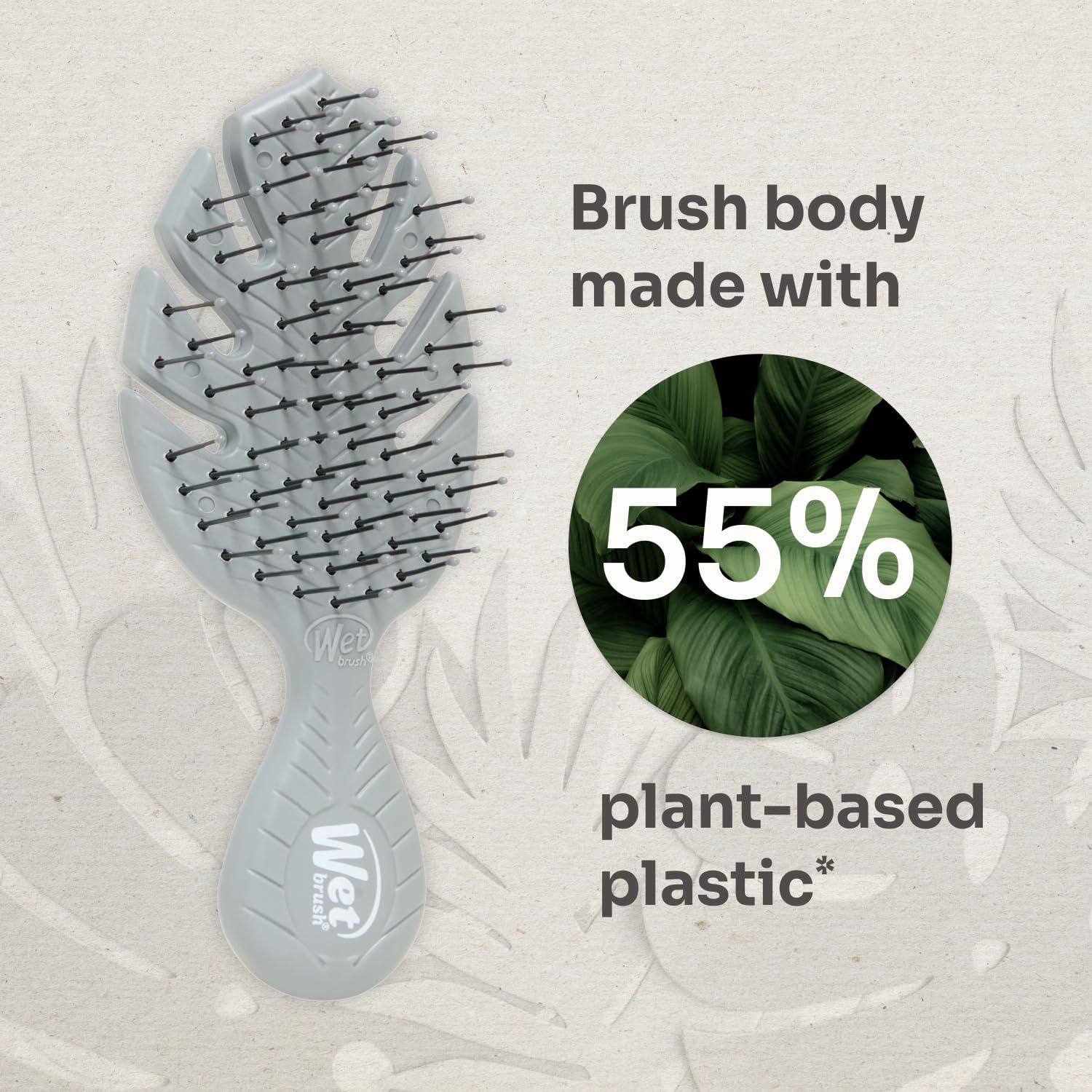 Wet Brush Go Green Mini Detangler - Grey Hairbrush