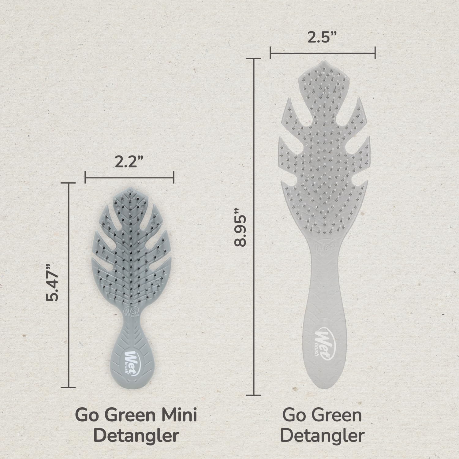 Wet Brush Go Green Mini Detangler - Grey Hairbrush