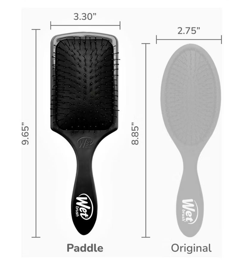 Wet Brush Paddle Detangler- Black Hairbrush