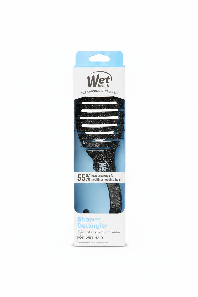 Wet Brush Shower Detangler - Black Glitter