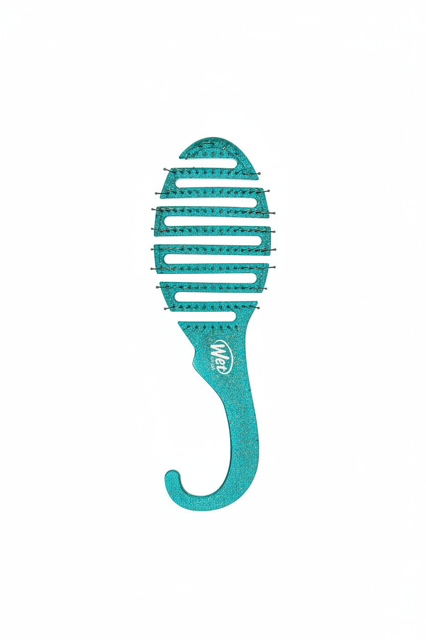 Wet Brush Shower Detangler - TEAL Glitter