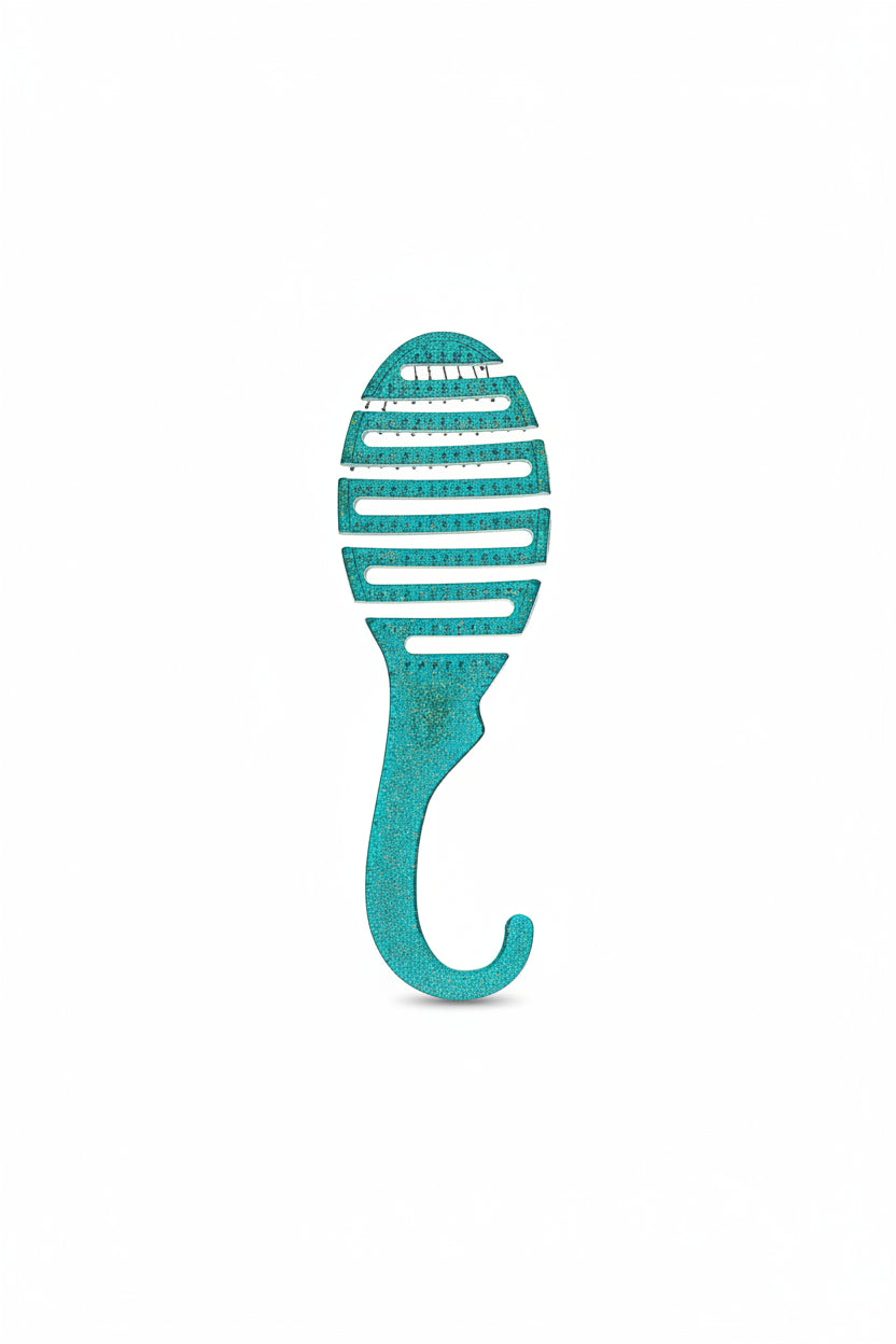 Wet Brush Shower Detangler - TEAL Glitter
