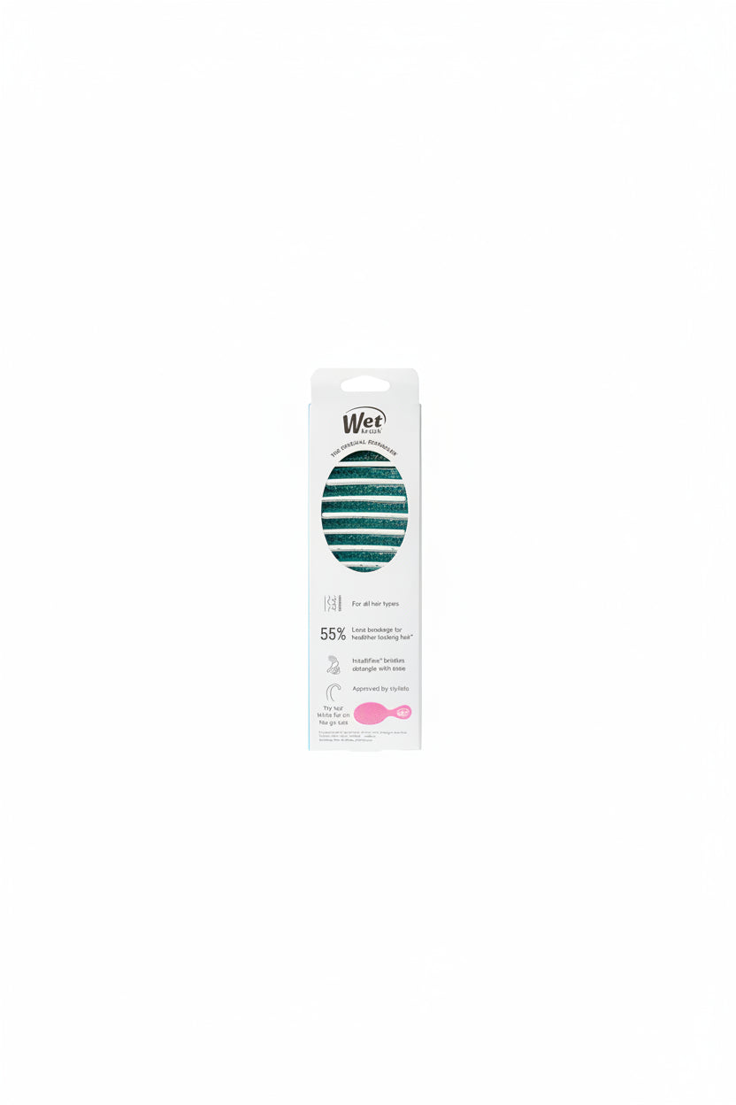 Wet Brush Shower Detangler - TEAL Glitter