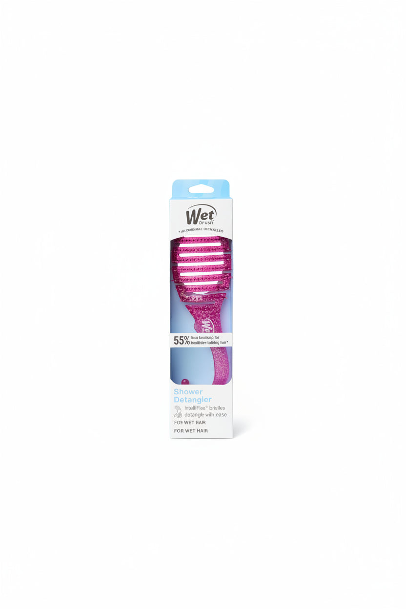 Wet Brush Shower Detangler Brush - pink Glitter