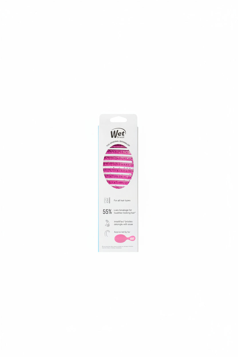 Wet Brush Shower Detangler Brush - pink Glitter