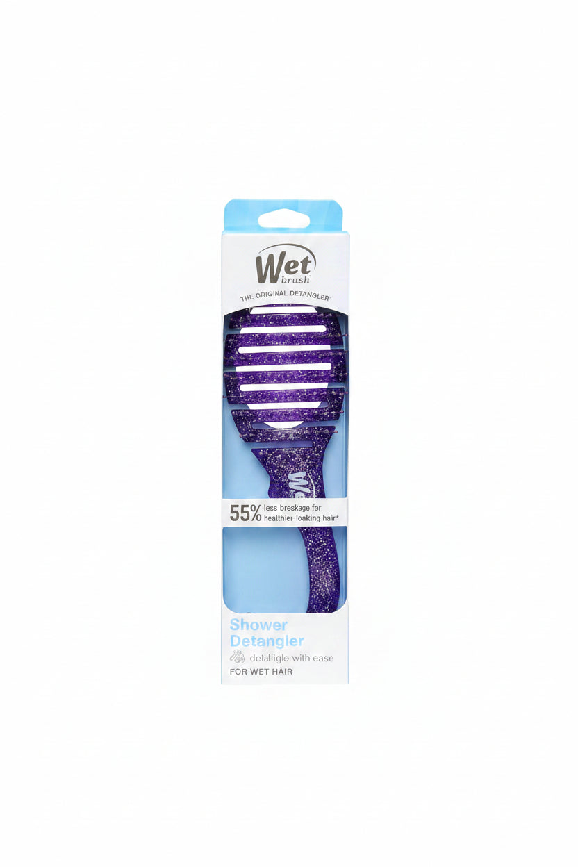 Wet Brush Shower Detangler Brush - Purple Glitter