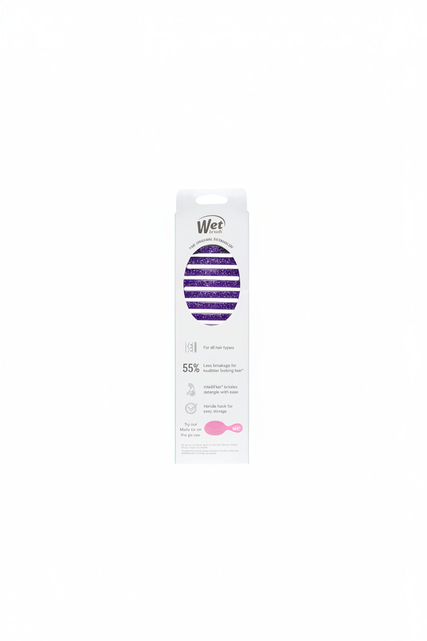 Wet Brush Shower Detangler Brush - Purple Glitter