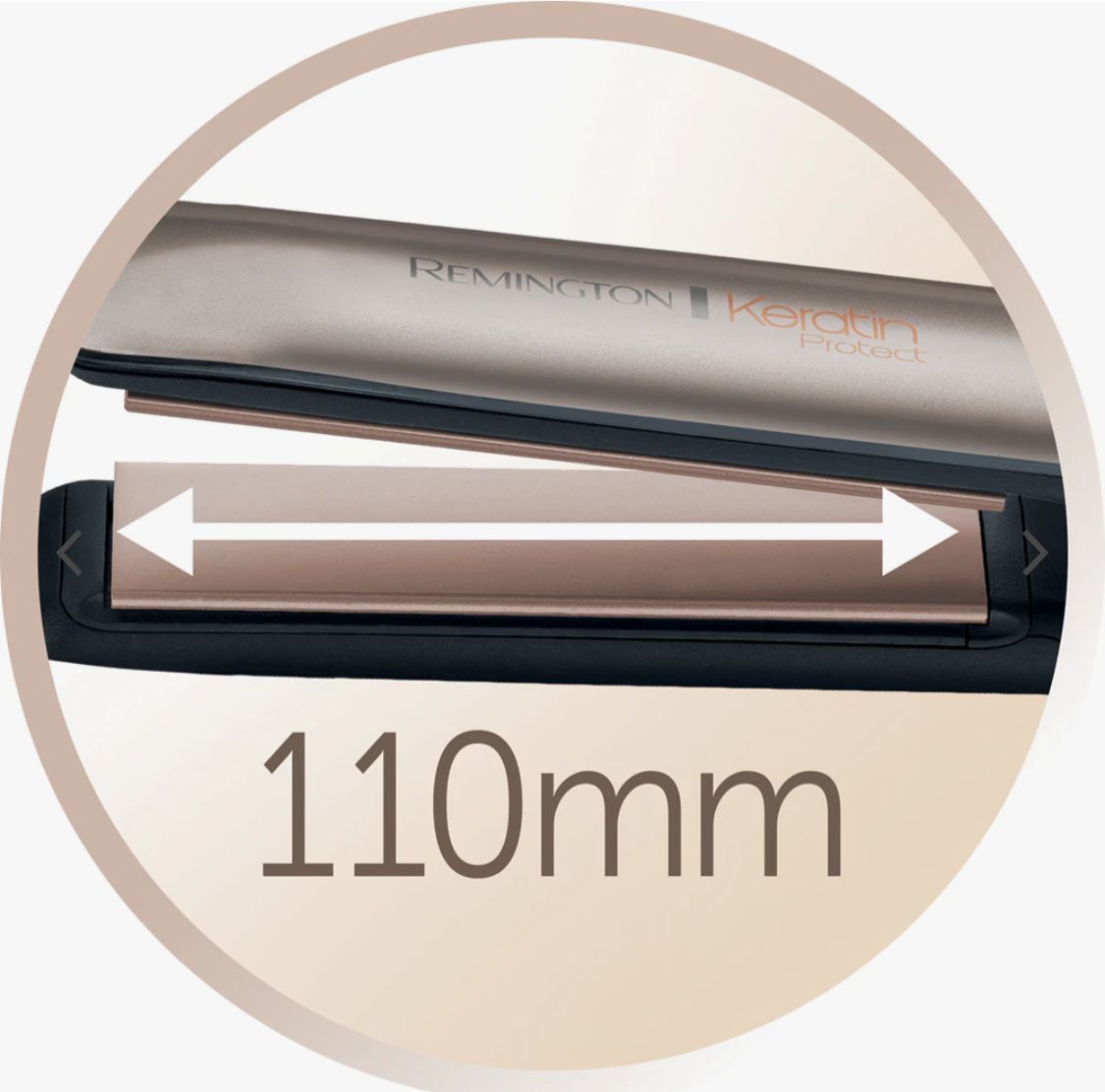 Remington Hair straightener from Remington Keratin Protect - Channel Gold brown S8540