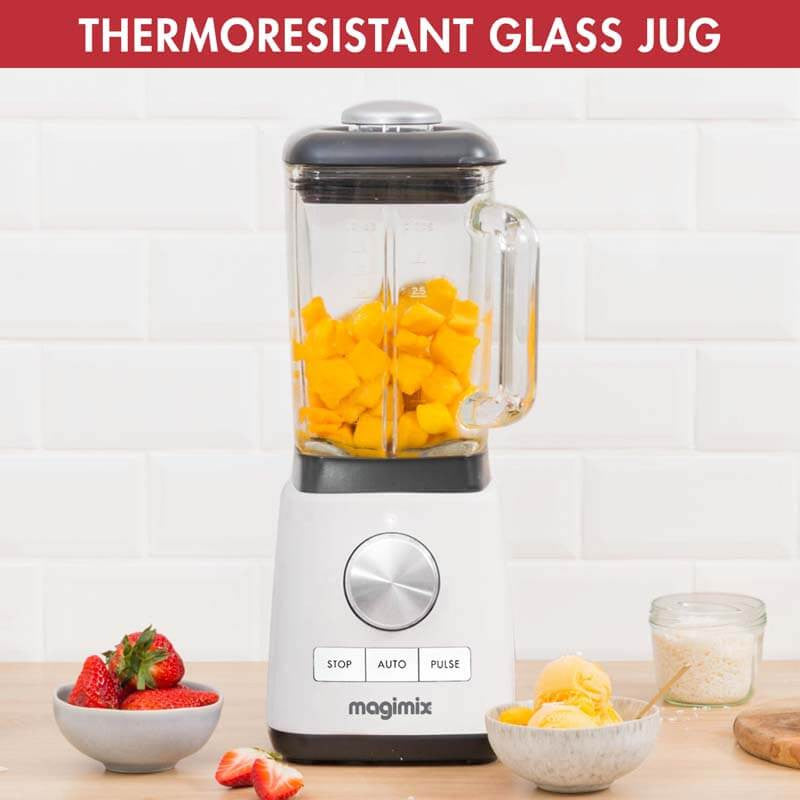 Magimix Blender Power 4 White heat-resistant glass jug