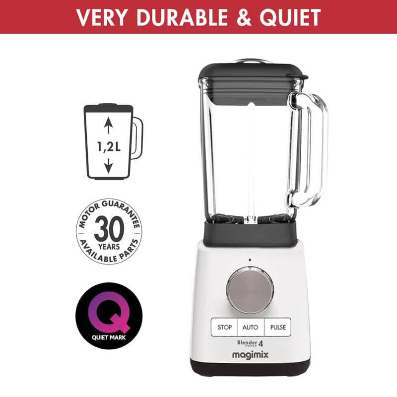 Magimix Blender Power 4 White durability and quiet feature