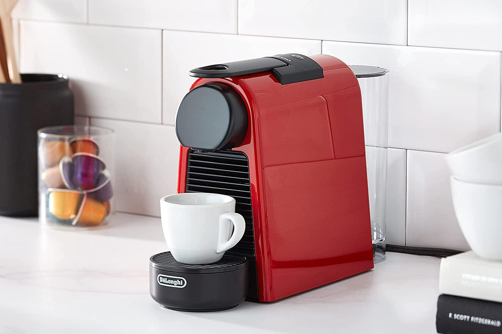 Nespresso Essenza Mini EN85R Coffee Pod Machine Red detail view