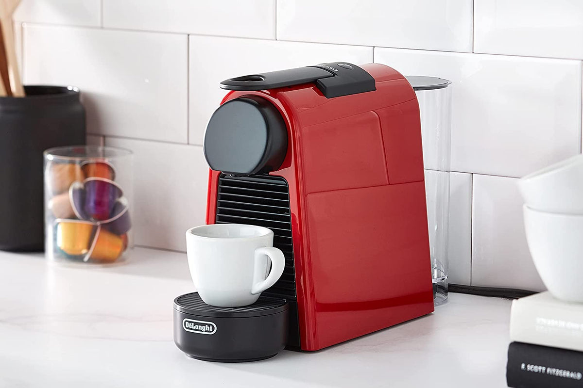 Nespresso Essenza Mini EN85R Coffee Pod Machine Red detail view