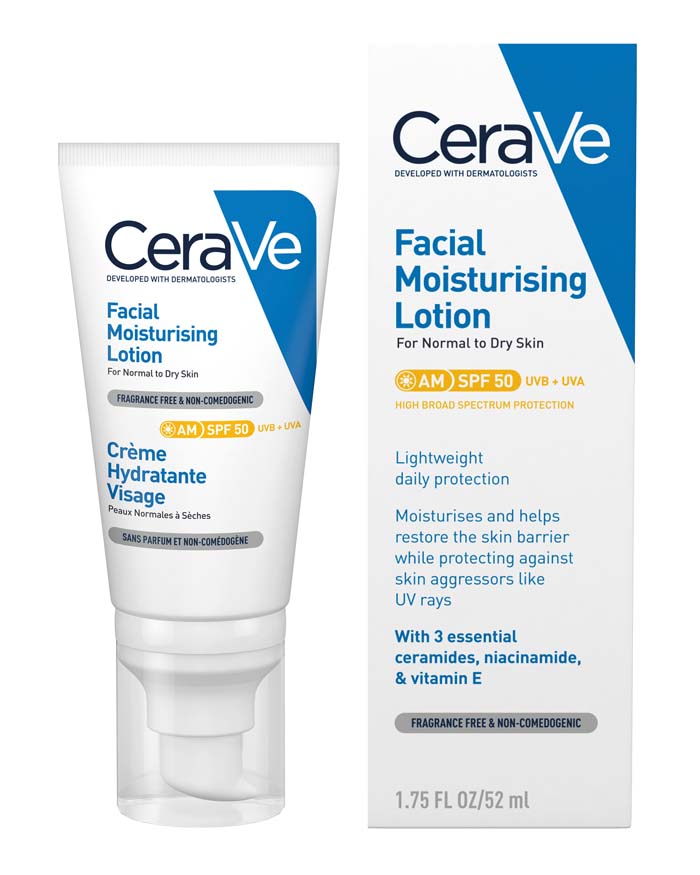 Cerave SPF 50 AM Facial Moisturising Lotion | CeraVe UK
