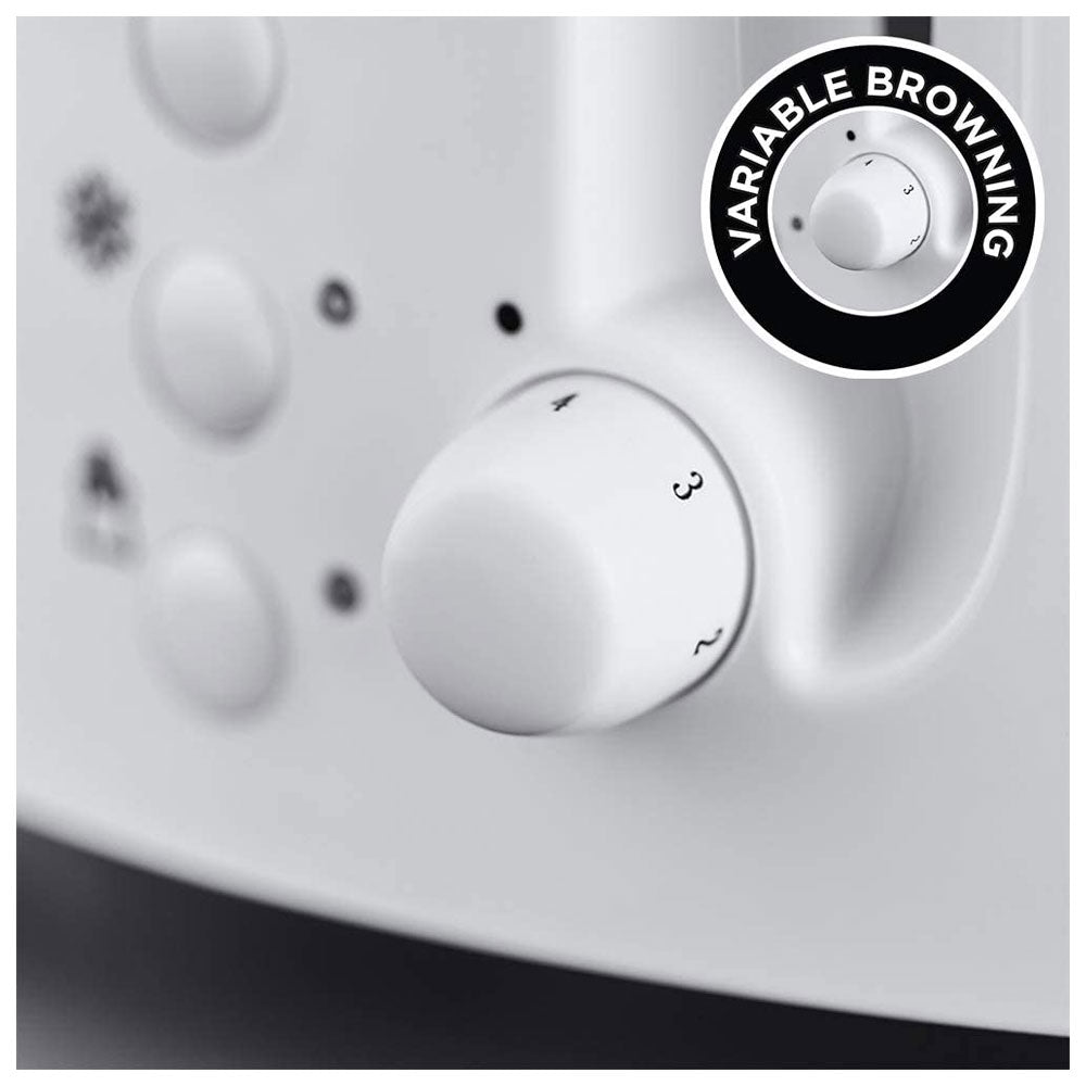 Textures 2 slice Toaster - White