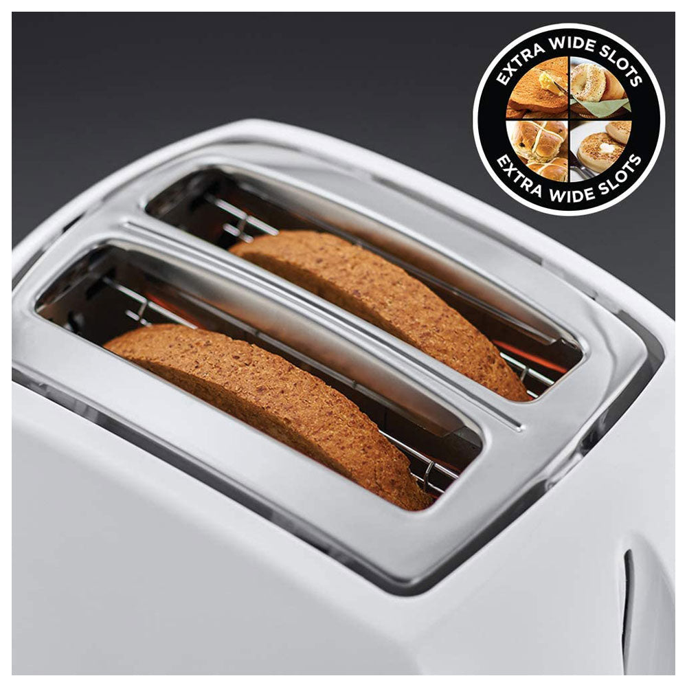 Textures 2 slice Toaster - White